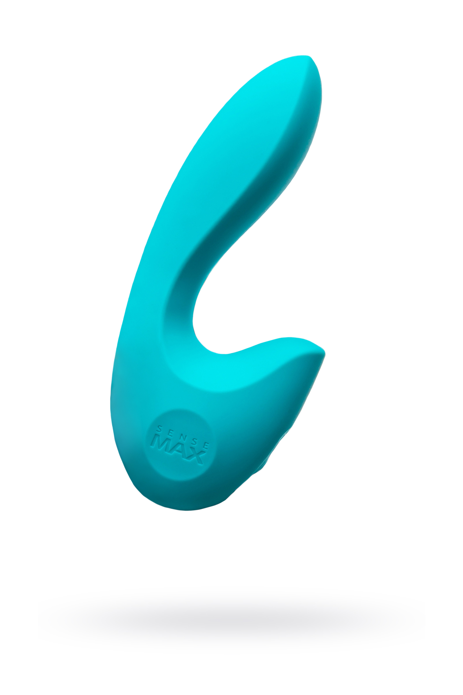 Нереалистичный вибратор Sense Max, бирюзовый, 16 см, Ø 3,4