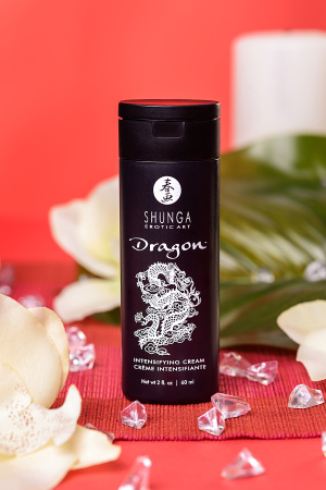 Усиливающий крем для пар Shunga Dragon, возбуждающий эффект «ледяного огня», 60 мл