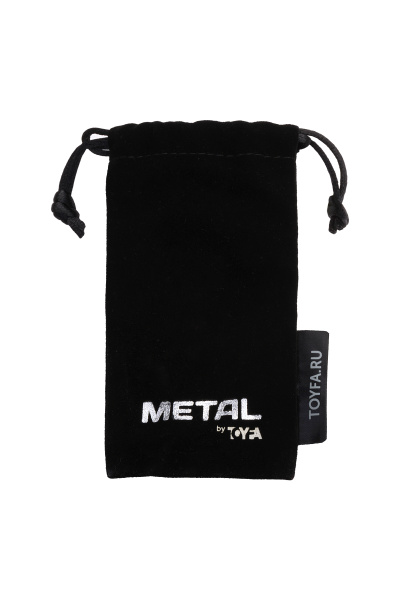 Анальная втулка TOYFA Metall, металл, серебристая, с кристаллом цвета рубин, 8 см, Ø 3,5 см, 265 г