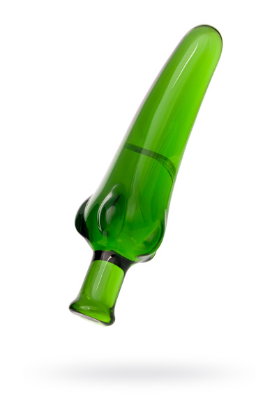 Фаллоимитатор Sexus Glass,стекло, зеленый, 13,5 см