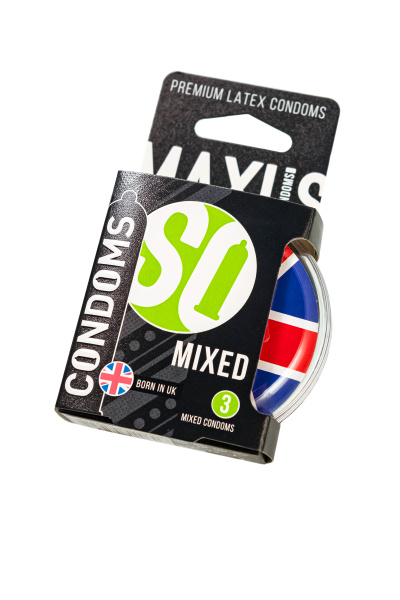 Презервативы Maxus Mixed, набор, латекс, пластиковый кейс, 3 шт.